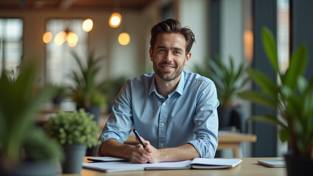 Professional reviewing expense categorization strategy on computer screen in modern office environment